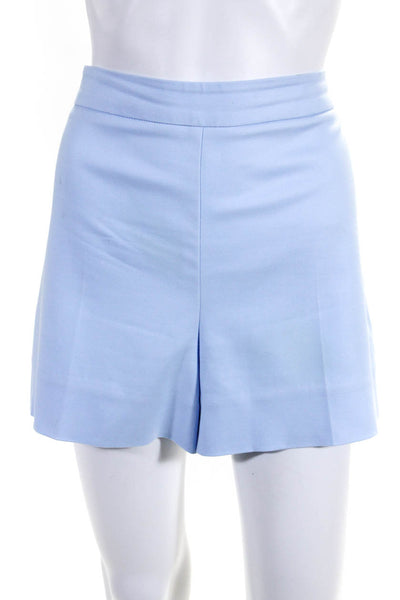 Trina Turk Womens Mid Rise Split Hem Side Zip Dress Shorts Light Blue Size 10