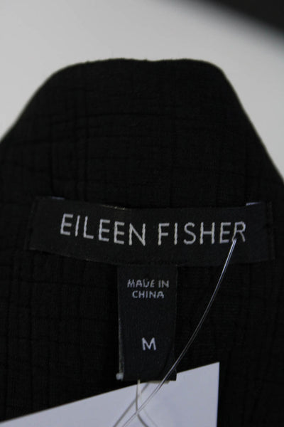 Eileen Fisher Women's Long Sleeves Unlined One Button Blazer Black Size M