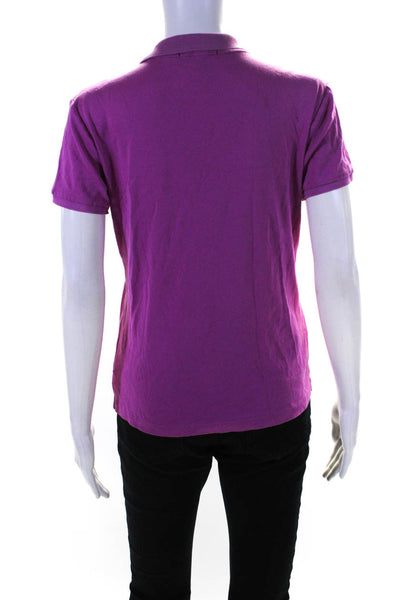 Ralph Lauren Women's Collared Short Sleeves Cotton Polo Shirt Pink Size L