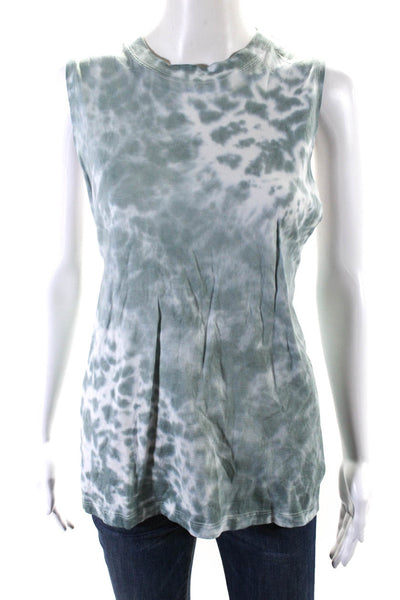 Lululemon Womens Tie Dye Print Round Neck Sleeveless Tank Top Green Size M