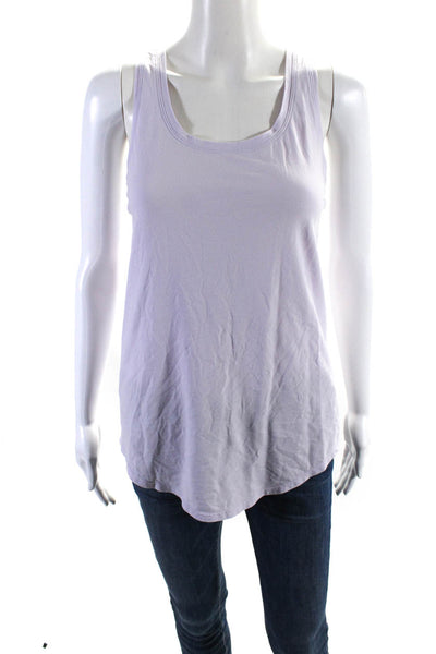 Lululemon Womens Cotton Round Neck Sleeveless Pullover Tank Top Purple Size 10