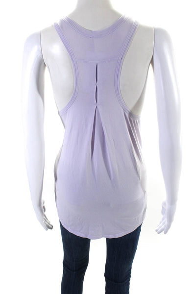 Lululemon Womens Cotton Round Neck Sleeveless Pullover Tank Top Purple Size 10