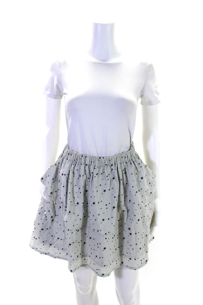 Chinti and Parker Womens Elastic Waist Lined Star Print Flare Mini Skirt Size XS