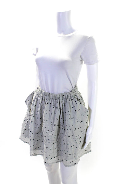 Chinti and Parker Womens Elastic Waist Lined Star Print Flare Mini Skirt Size XS