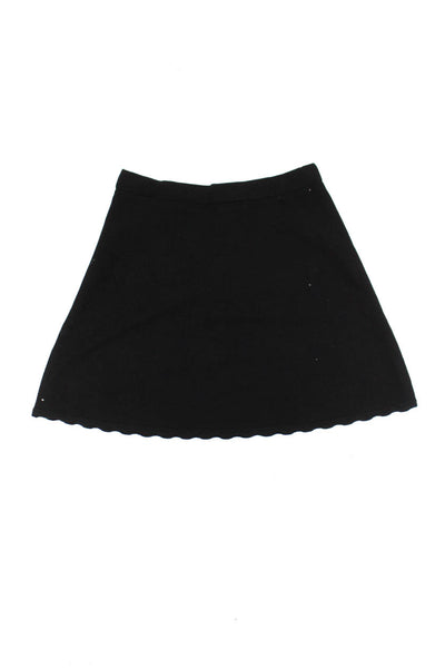 Milly Minis Girls Elastic Waist Pull-On A-Line Mini Skirt Black Size 14