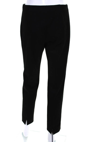 Thalian Petite Womens High Rise Creased Slim Leg Pants Black Size 2 Petite