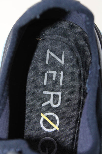 Zero Grand Cole Haan Mens Navy Suede Slip On Athletic Sneakers Shoes Size 8.5