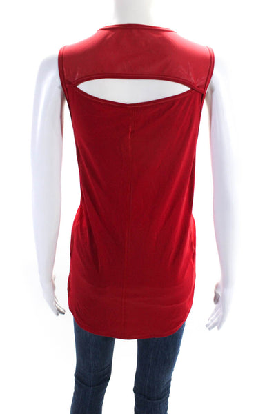 Lululemon Womens Round Neck Darted Sleeveless Pullover Tank Top Red Size M