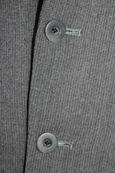 Christian Dior Mens Micro Check Woven Two Button Blazer Jacket Gray Size 40