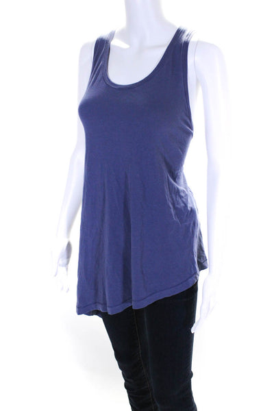 Lululemon Womens Round Neck Sleeveless Asymmetrical Hem Tank Top Purple Size M