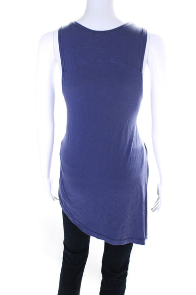 Lululemon Womens Round Neck Sleeveless Asymmetrical Hem Tank Top Purple Size M