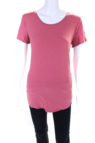 Lululemon Womens Round Neck Short Sleeve Pullover Athletic T-Shirt Pink Size 8