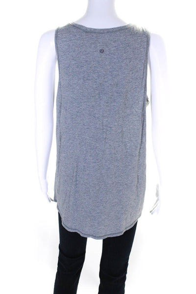 Lululemon Womens V-Neck Front Slit Sleeveless Pullover Tank Top Gray Size M