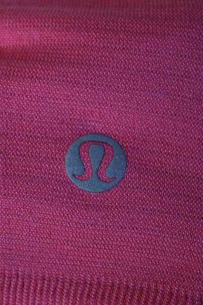 Lululemon Womens Mesh Textured Sleeveless Round Neck Tank Top Pink Size 10