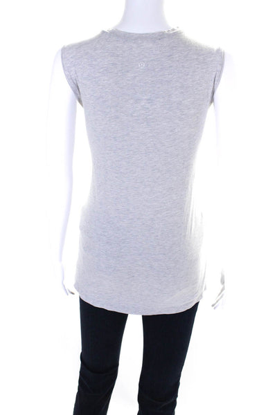 Lululemon Womens Sleeveless Round Neck Pullover Athletic Tank Top Gray Size M