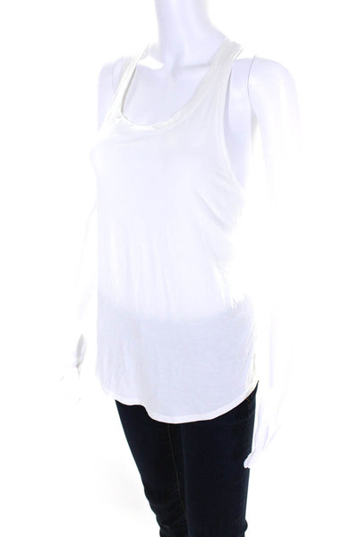 Lululemon Womens Round Neck Sleeveless Pullover Athletic Top White Size M