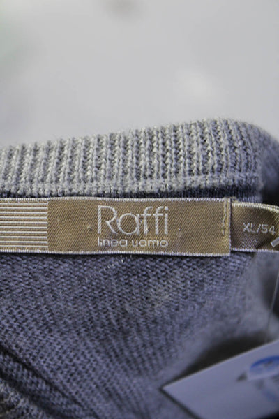 Raffi Womens Merino Wool Long Sleeve Pullover Knit Sweater Top Gray Size XL