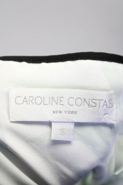 Caroline Constas Womens Sleeveless V Neck Spaghetti Strap Dress White Size Small