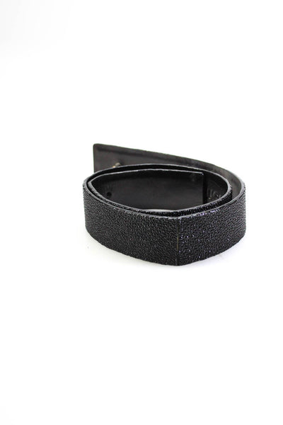 Luca Luca Womens Medium Width Stingray Skin Belt Black