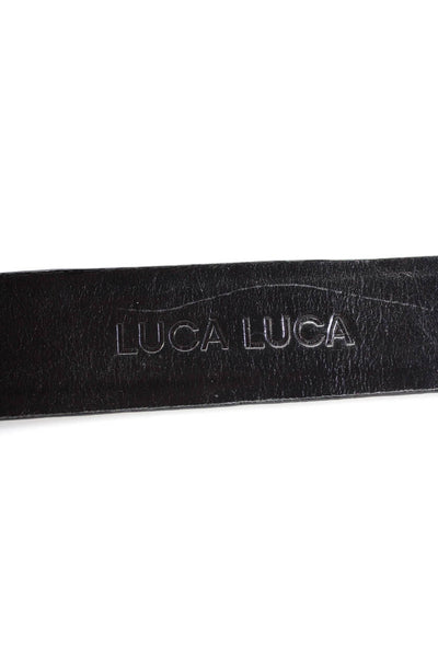 Luca Luca Womens Medium Width Stingray Skin Belt Black