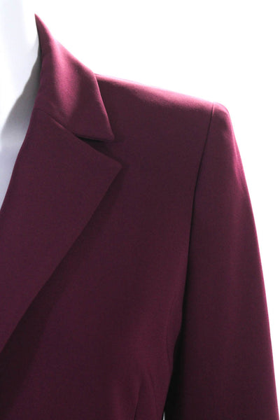 Index Womens Classic Lapel Open Front Blazer Jacket Violet Purple Size Small