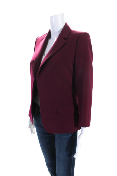 Index Womens Classic Lapel Open Front Blazer Jacket Violet Purple Size Small