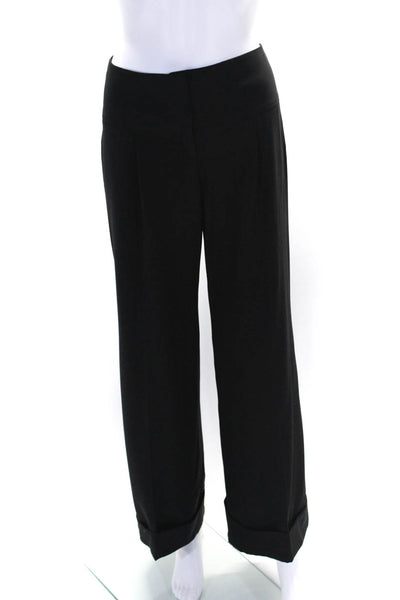 Cynthia Cynthia Steffe Womens Hook & Eye Zipped Straight Leg Pants Black Size 4