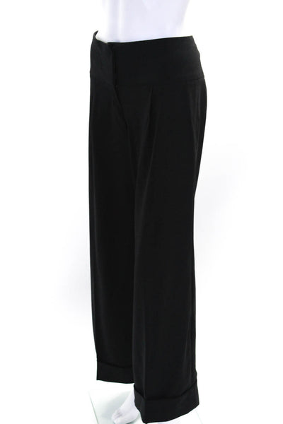 Cynthia Cynthia Steffe Womens Hook & Eye Zipped Straight Leg Pants Black Size 4