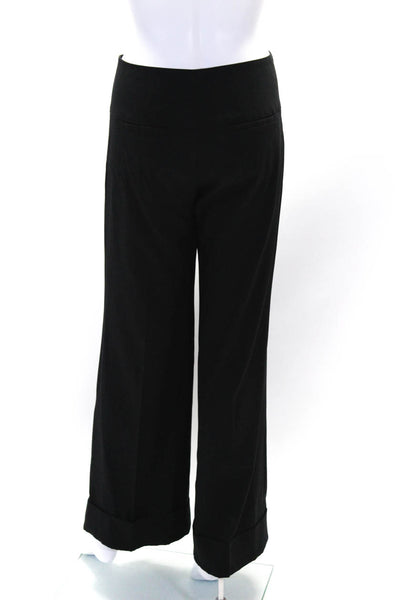 Cynthia Cynthia Steffe Womens Hook & Eye Zipped Straight Leg Pants Black Size 4