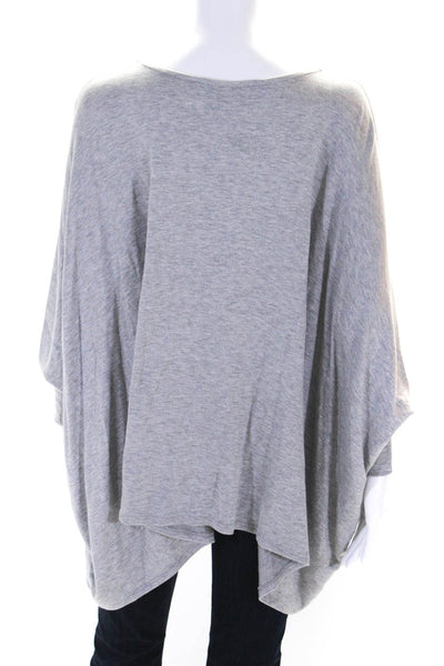 Alice + Olivia Womens Jersey knit Short Sleeve Pullover Poncho Top Gray Size XS