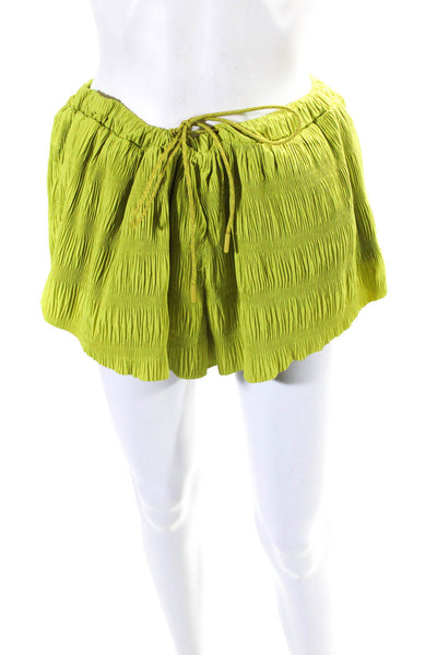 FP Movement Womens Drawstring Mid Rise Short Shorts Green Size Large