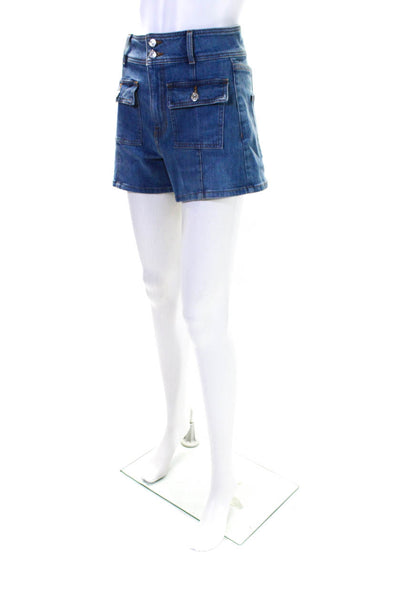 Veronica Beard Women's Button Closure Pockets Medium Wash Denim Short Size 26