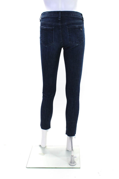 Rag & Bone Womens Cotton Dark Washed Buttoned Skinny Leg Jeans Blue Size EUR26