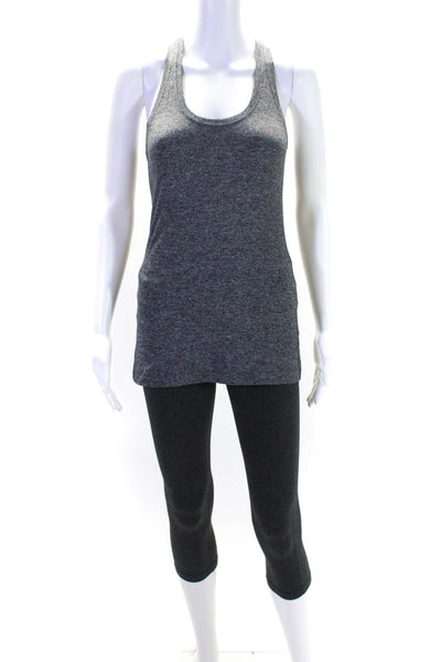 Lululemon Womens Scoop Neck Racerback Tank Leggings Set Gray Size 4