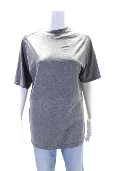 Lululemon Women's Round Neck Short Sleeves Basic T-Shirt Gray Size M