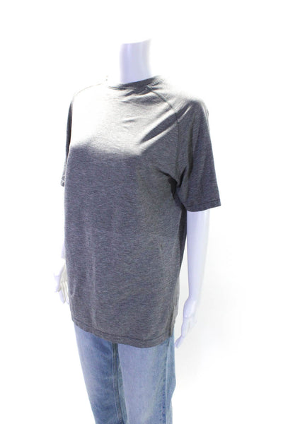 Lululemon Women's Round Neck Short Sleeves Basic T-Shirt Gray Size M