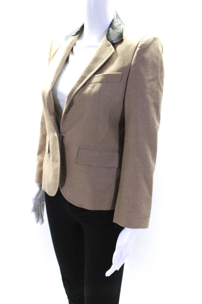 Boy. Band Of Outsiders Women's Long Sleeves Lined One Button Blazer Beige Size 2