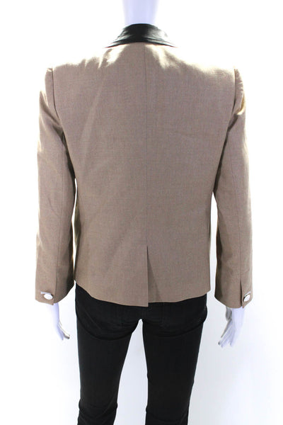 Boy. Band Of Outsiders Women's Long Sleeves Lined One Button Blazer Beige Size 2