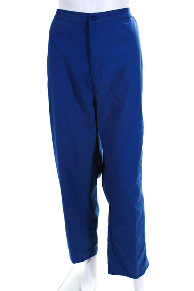 Norm Thompson Womens Two Tone Collared Zip Up Jacket Pants Set Blue Size L