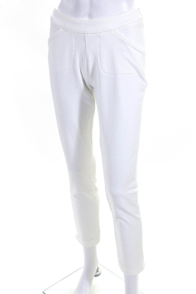 Peter Millar Womens Side Zip Mid Rise Straight Leg Trouser Pants White Size 0