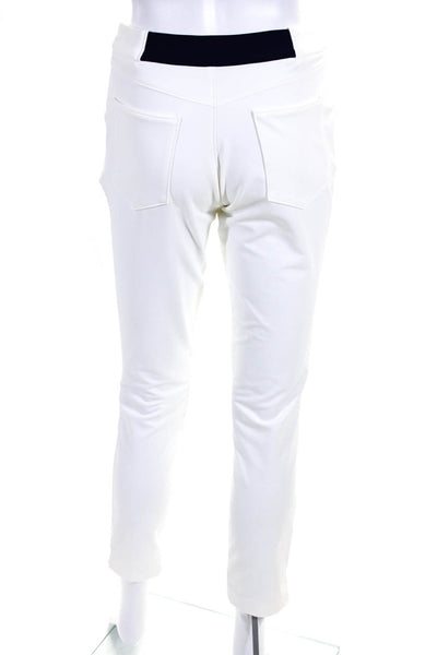 Peter Millar Womens Side Zip Mid Rise Straight Leg Trouser Pants White Size 0