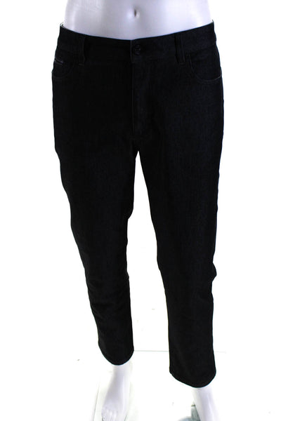 Class Roberto Cavalli Mens Cotton Buttoned Straight Leg Pants Black Size EUR42