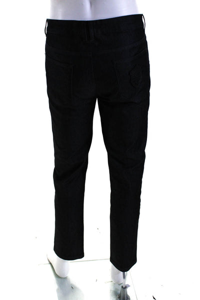 Class Roberto Cavalli Mens Cotton Buttoned Straight Leg Pants Black Size EUR42