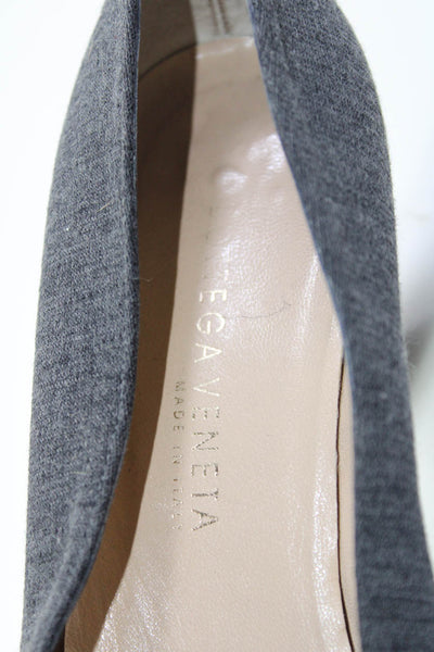 Bottega Veneta Womens Wool Square Toe High Heels Pumps Gray Size 10B