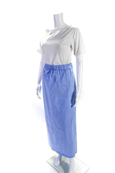 De Rococo Womens Tank Top Maxi Skirt Set Sky Blue Cotton Size Extra Large