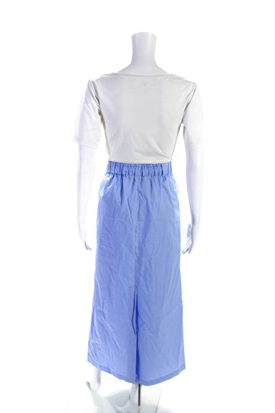 De Rococo Womens Tank Top Maxi Skirt Set Sky Blue Cotton Size Extra Large