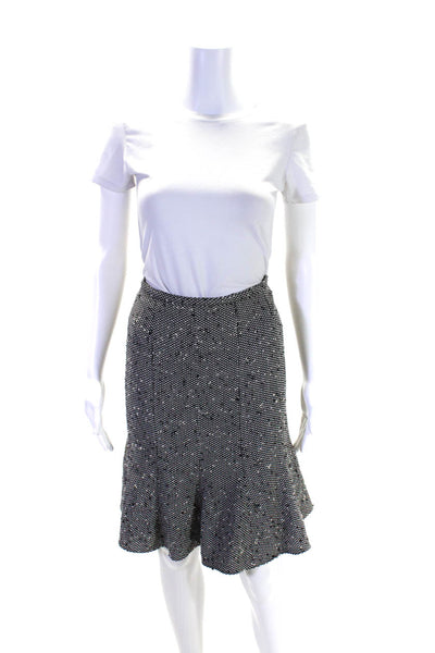 Armani Collezioni Women's Zip Closure Tween Flare Mini Lined Skirt Black Size 10