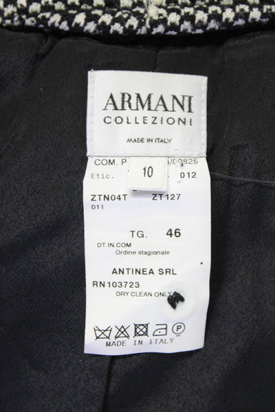 Armani Collezioni Women's Zip Closure Tween Flare Mini Lined Skirt Black Size 10