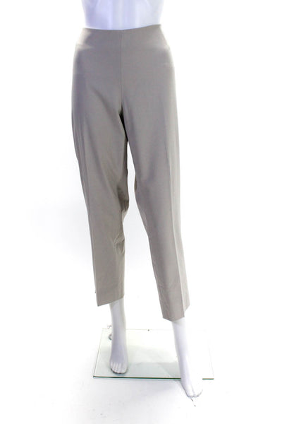 Lafayette 148 New York Women's Flat Front Straight Leg Dress Pant Beige Size 12