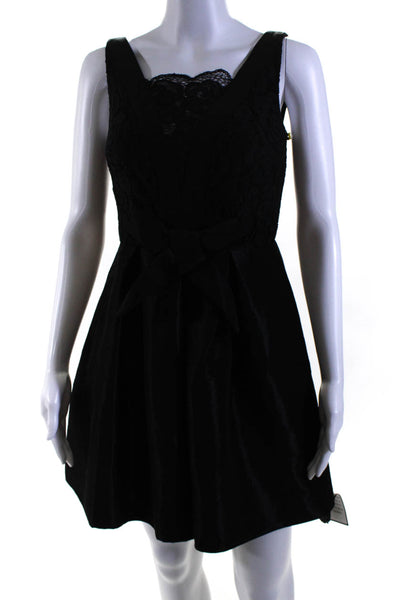 CeCe by Cynthia Steffe Womens Lace Sleeveless A Line Dress Black Size 0